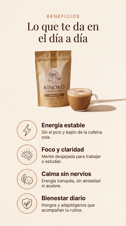 Kinoko — Café de Hongos | Foco, Energía y Calma
